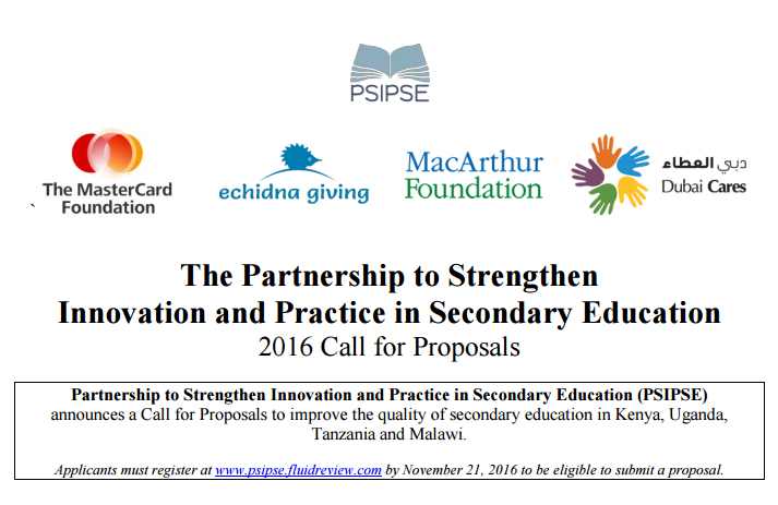 The PSIPSE Seeks to Grow its $50 Million Secondary Education Investment in Developing Countries