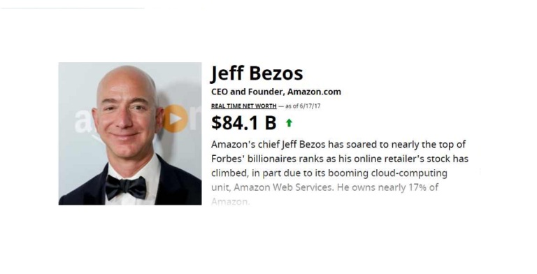 Amazon’s Jeff Bezos To Top Bill Gates As The World’s Richest Man In 2018, Now Worth $84.1B