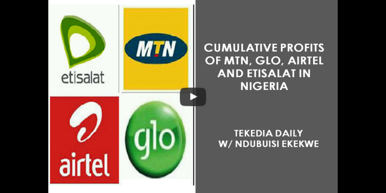 Cumulative Profits of MTN, Glo, Airtel And Etisalat In Nigeria
