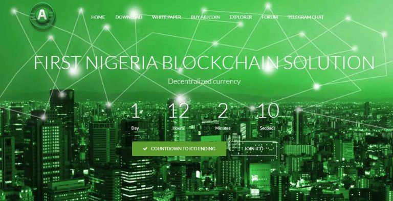 Abjcoin is Nigeria’s First Cryptocurrency, Raising Funds via ICO. Has a Whitepaper