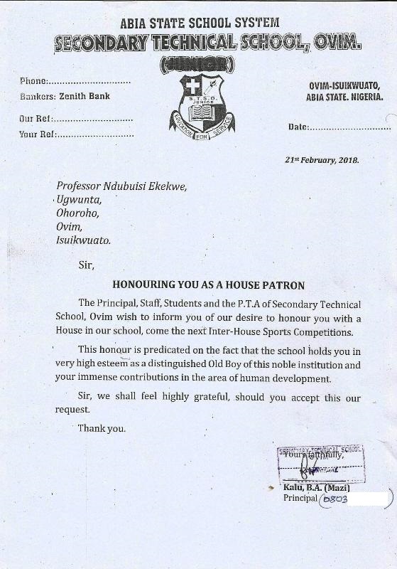 My Alma Mater Honors Me, Renames an Inter-House after Me