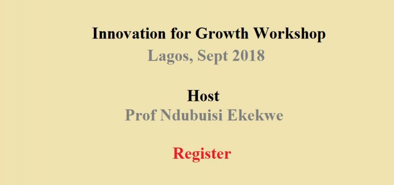 [Register] Innovation for Growth Workshop, Lagos – Sept 2018