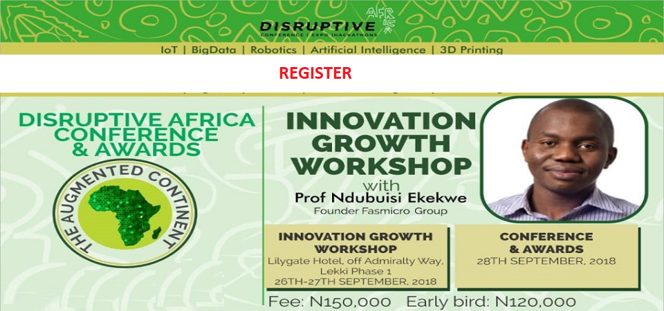 disruptive Africa Workshop with Ndubuisi Ekekwe, Innovation Growth Workshop