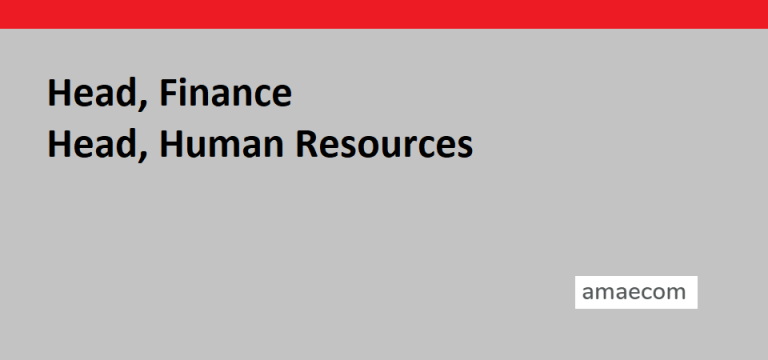 Amaecom Global Hiring Head, Finance And Head, Human Resources