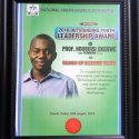 My National Youth Council Of Nigeria (NYCN)’s Outstanding Leadership Award