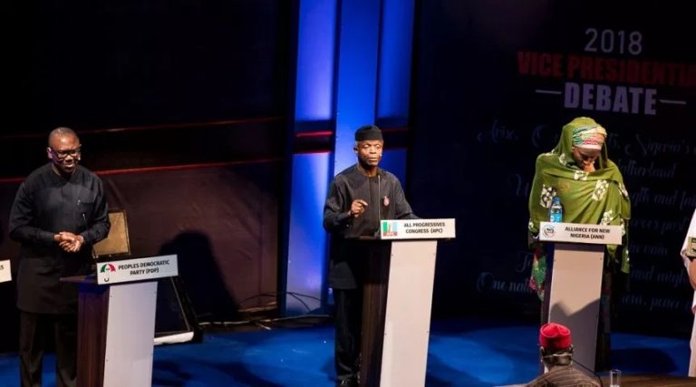 Full Video of Nigeria Vice Presidential Debate of Yesterday for 2019 Elections