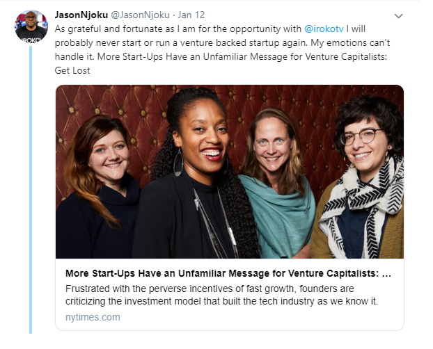 The Jason Njoku’s Confession On VC Funds