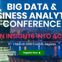 18+ Speakers Line up for Big Data and Business Analytics Conference 2019 in Lagos