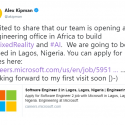 Microsoft Opens Engineering Office for AI and Mixed Reality in Lagos; APPLY for Jobs