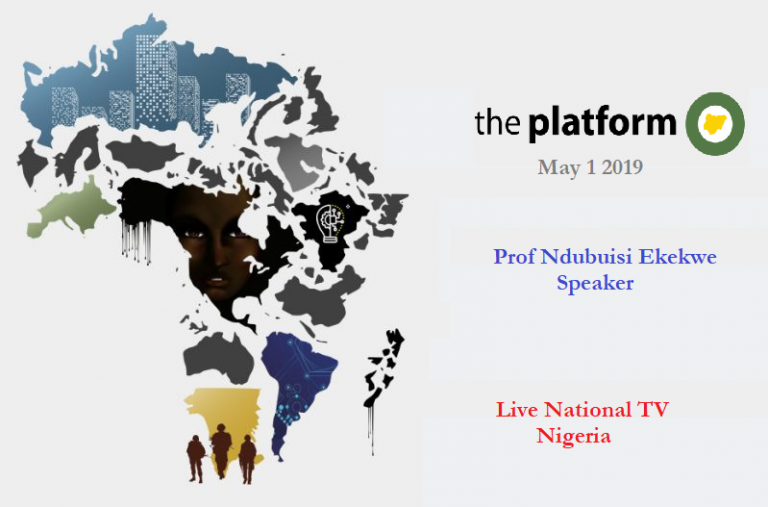 Ndubuisi Ekekwe to Speak in the Platform – the National Live TV program