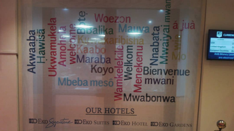 The Translation of “Welcome” into Different Languages in Eko Hotels