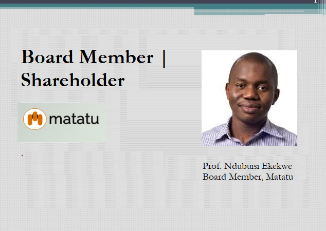 Ndubuisi Ekekwe Becomes Matatu Shareholder, Joins Board