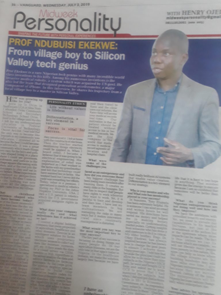 Ndubuisi Ekekwe Is Vanguard’s Midweek Personality