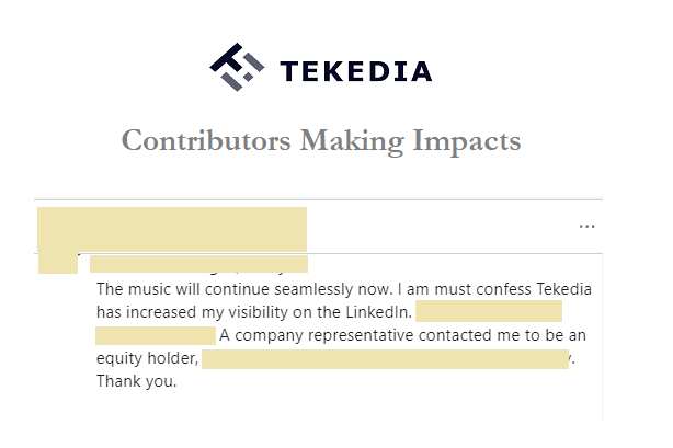 Tekedia Contributor Gets a Board Offer with Equity; Send Your Articles