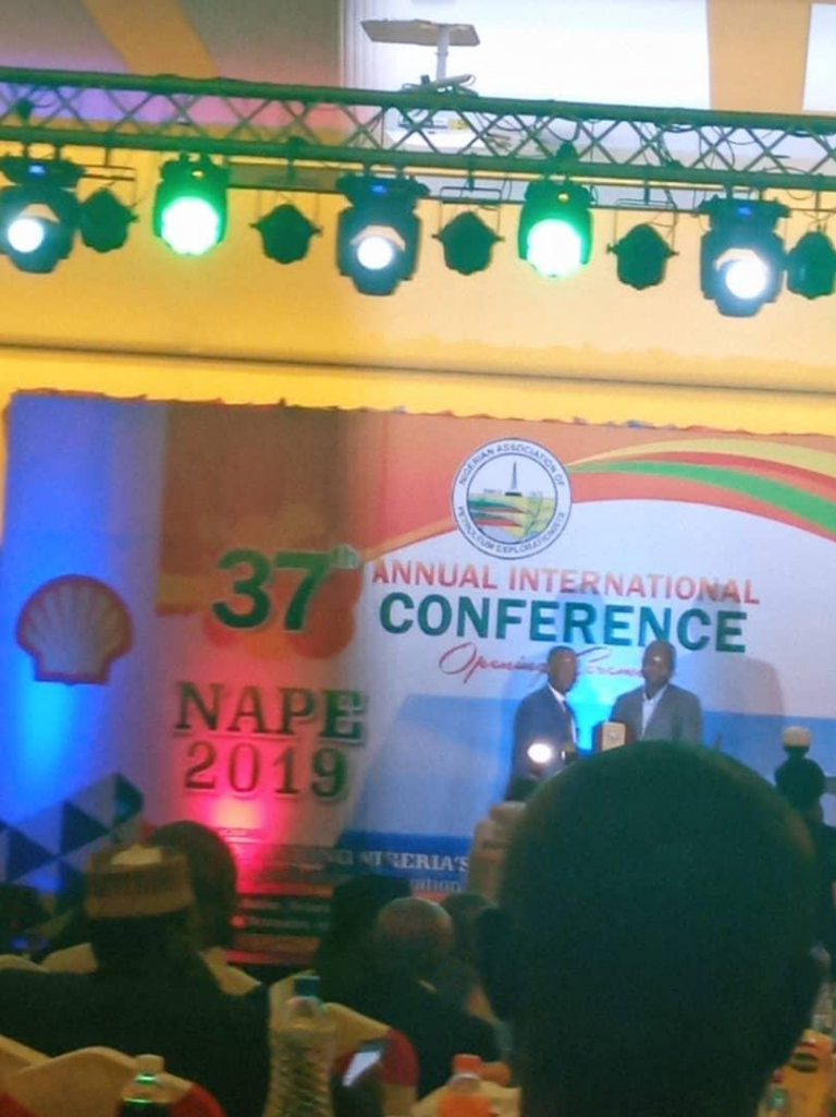 My Award from Nigeria’s Petroleum Explorationists
