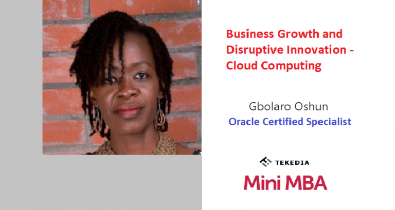 Business Growth and Disruptive Innovation – Cloud Computing