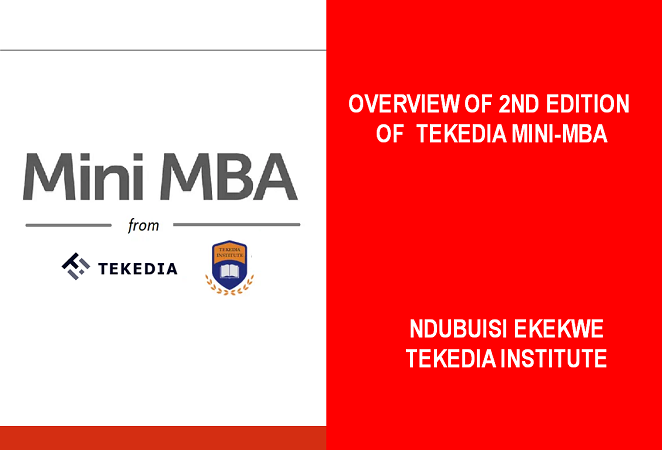 Overview of 2nd Edition of Tekedia Mini-MBA [Video]