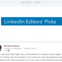 Our Article Makes LinkedIn Editors’ Pick