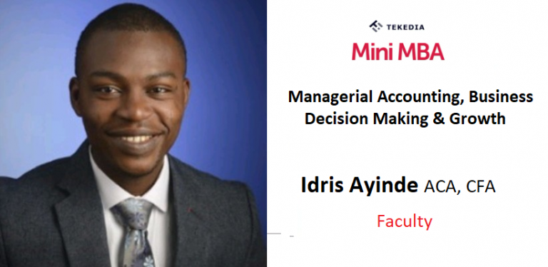 An Accounting Expert To Teach Managerial Accounting in Tekedia Mini-MBA