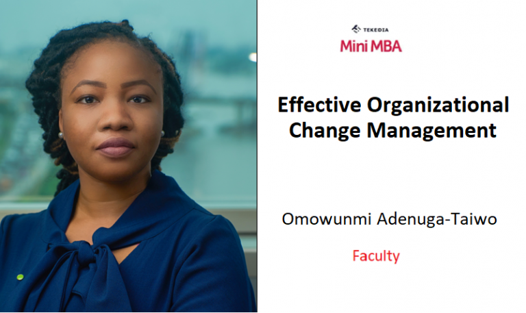 A Strategy Consultant To Teach Change Management in Tekedia Mini-MBA