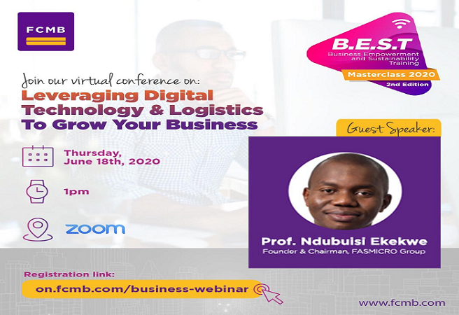 Ndubuisi Ekekwe To Speak in FCMB Masterclass