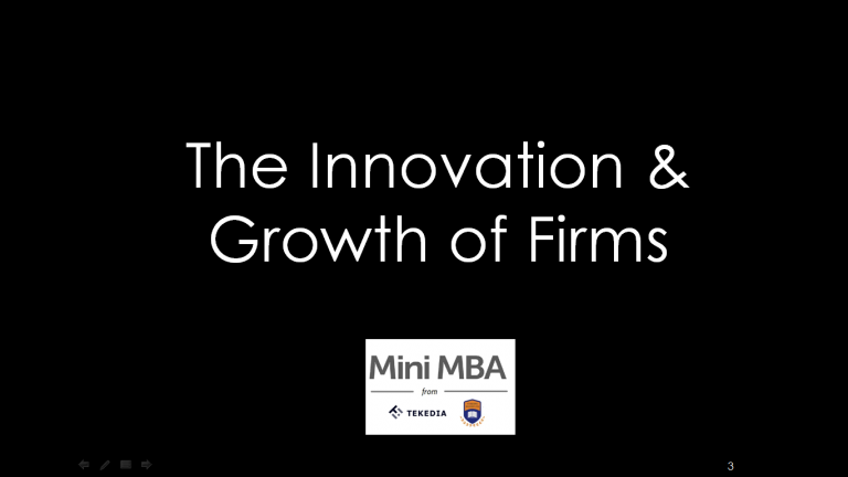 The Innovation & Growth of Firms [Video]