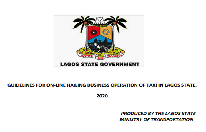 Download: Lagos State Guidelines for Online Hailing Business Operation of Taxi, 2020
