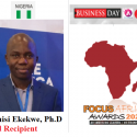Ndubuisi Ekekwe Receives Focus Africa Award from BusinessDay Newspaper