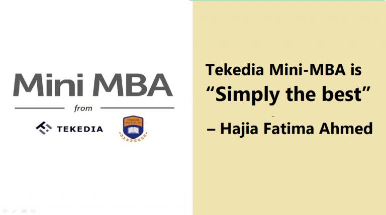 Tekedia Mini-MBA is “Simply the best” – Hajia Ahmed