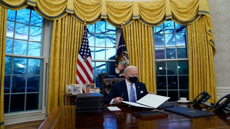 Biden Signs Series of Executive Orders Rescinding Trump’s Policies