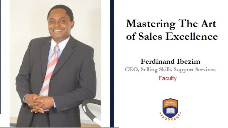 The Dean of Sales Will Teach The Art of Sales Excellence in Tekedia Institute