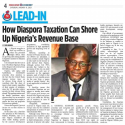 Taxing Nigerians In Diaspora To Improve Nigeria’s Revenue Base