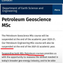 The Fast Changing Future As Imperial College Suspends Petroleum Geoscience