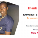 Thank You Emmanuel S Akintunde for Donating to Tekedia Scholarship Fund
