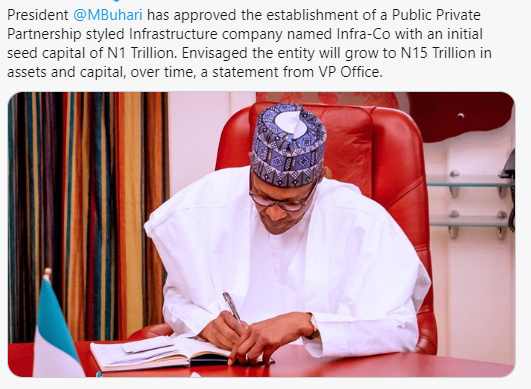 Nigeria Floats Infra-co with $2.6 Billion