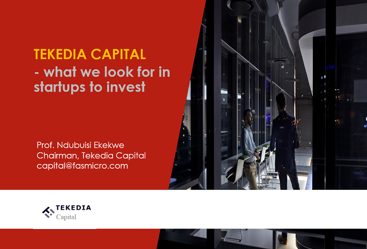 TEKEDIA CAPITAL – what we look for in startups to invest [video]