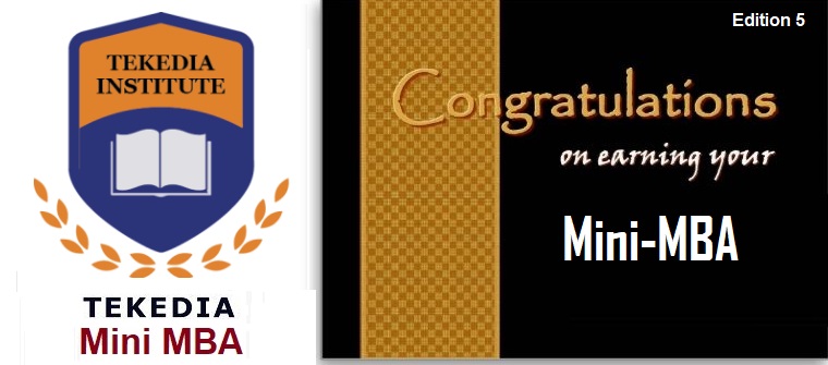 Congrats Tekedia Mini-MBA Edition 5 Class for Your Graduation