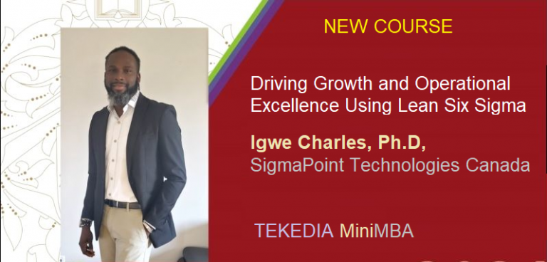 New Tekedia Mini-MBA Course: “Driving Growth and Operational Excellence Using Lean Six Sigma“