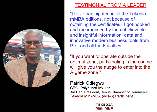 Experience the unmatched quality of Tekedia Mini-MBA – Beat Today’s Early Deadline