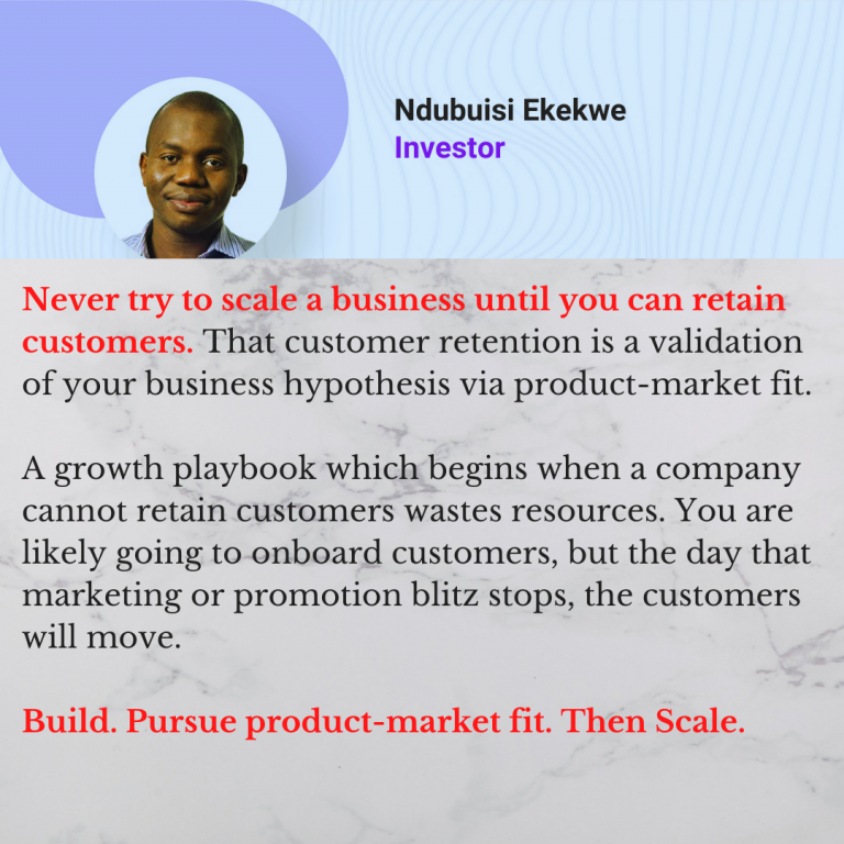 Never try to scale a business until you can retain customers!