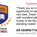 Great Testimonials On Tekedia Mini-MBA Edition 6
