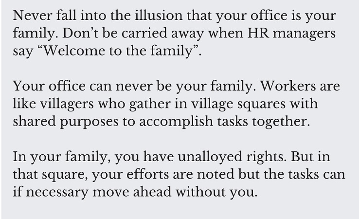Work hard and offer value but stay professionally focused