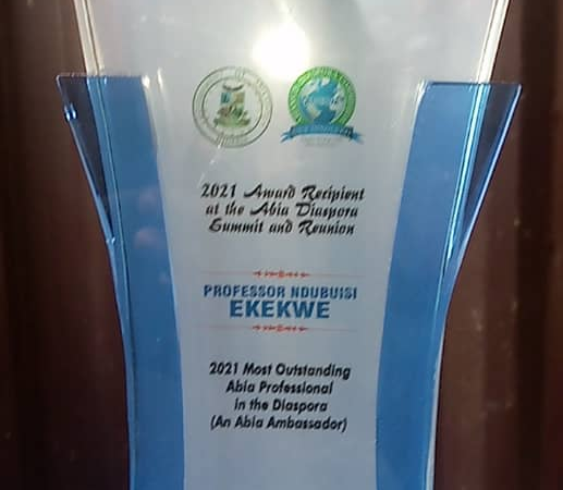 Ndubuisi Ekekwe Honoured As “2021 Most Outstanding Abia Professional in the Diaspora” and the “2021 Abia Ambassador”