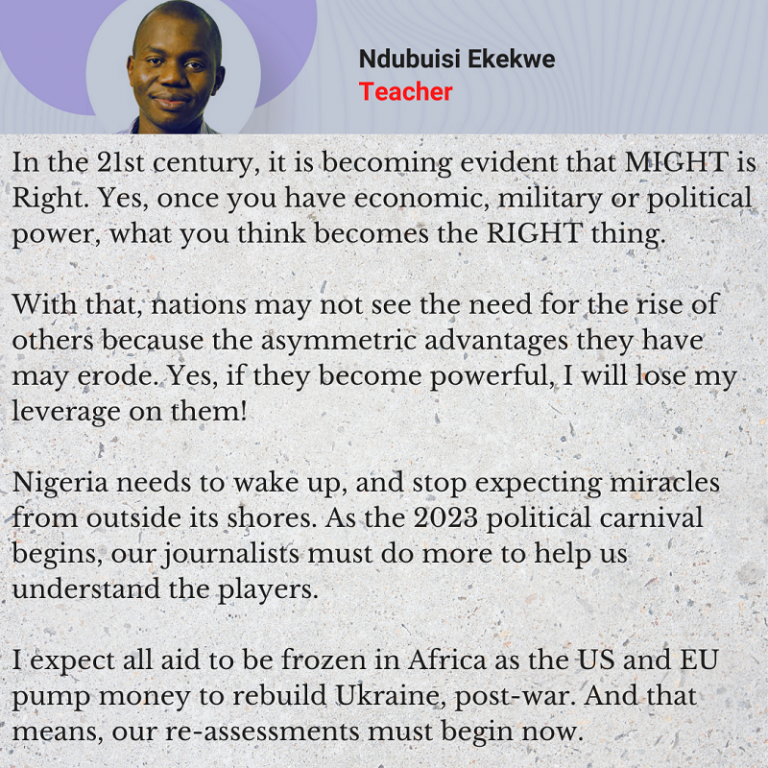 If MIGHT is Right, do you think others will give you MIGHT?