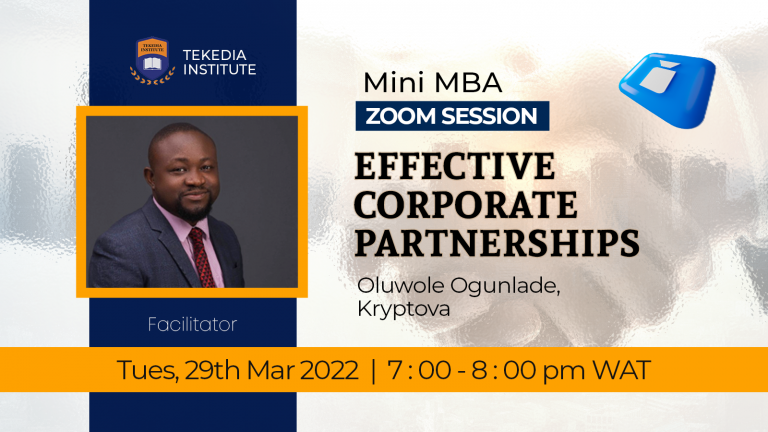 Tekedia Live – Effective Corporate Partnerships
