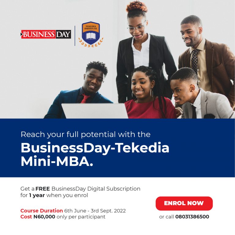 Register for Tekedia Mini-MBA and Get Free Digital Subscription to BusinessDay