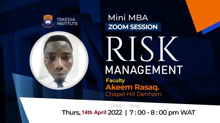 Tekedia Live – Risk Management
