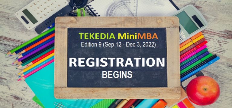 Tekedia Mini-MBA edition 9 Begins Registration for innovators, project champions, students, etc