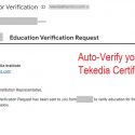 Auto-verify Your Tekedia Institute Certificates