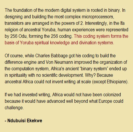 The Yoruba’s 256 Odu number system